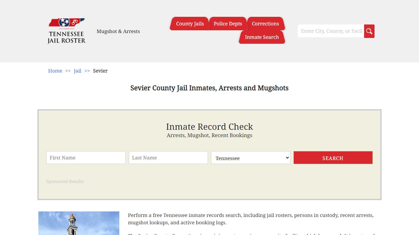 Sevier County Jail Inmates, Arrests and Mugshots